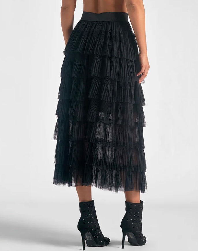 Elan Tuille Layered Black Skirt