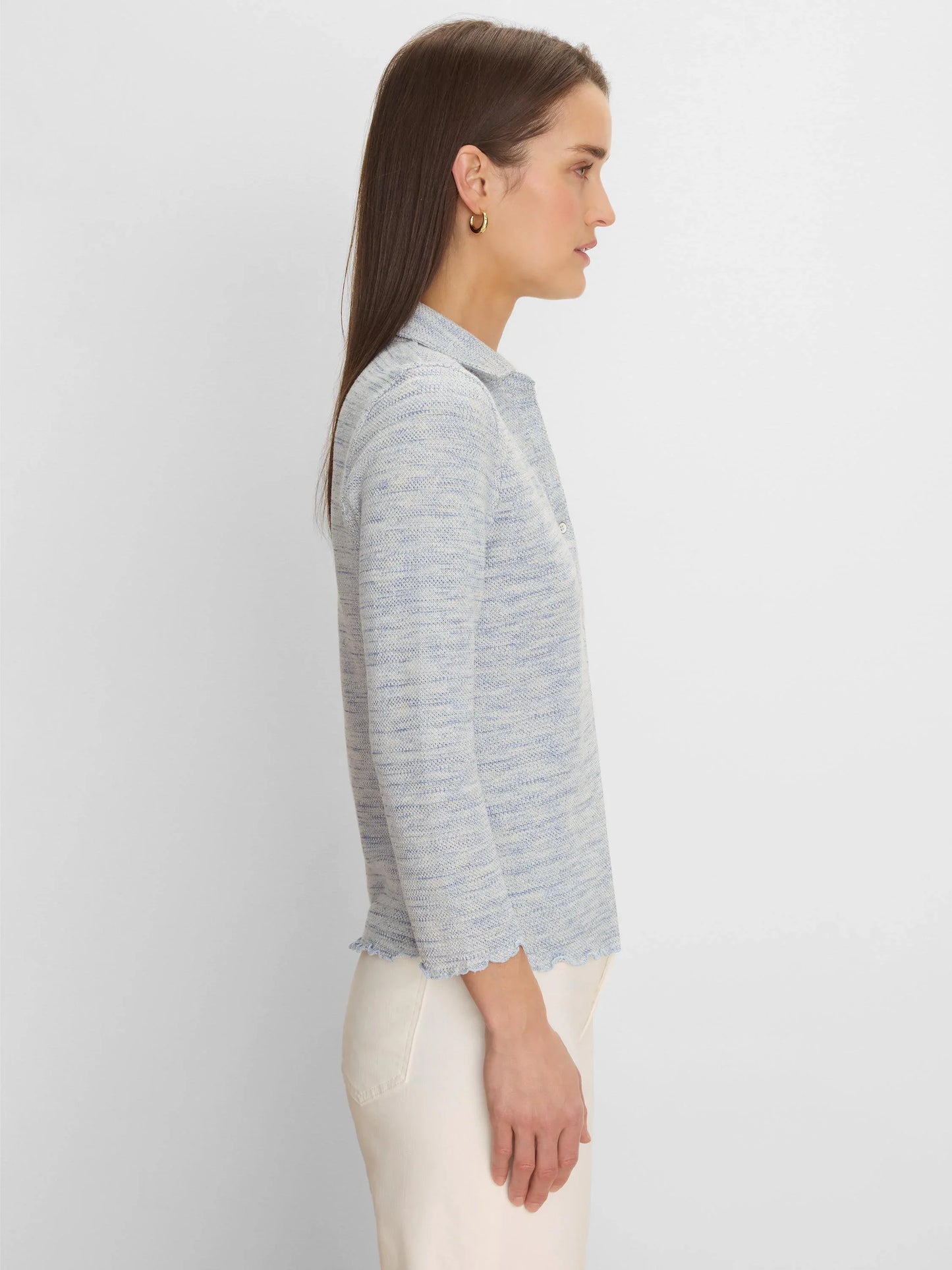 Elbow Sleeve Spacedye Polo