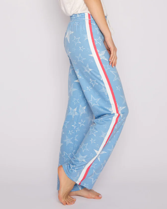 P.J. Salvage Blue Star Spangled Lounge Pant