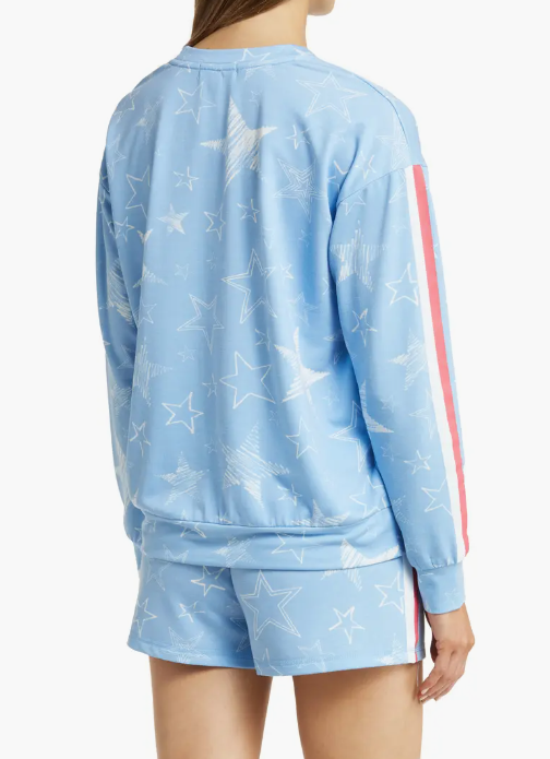 P.J. Salvage Blue Star Spangled Lounge Shirt