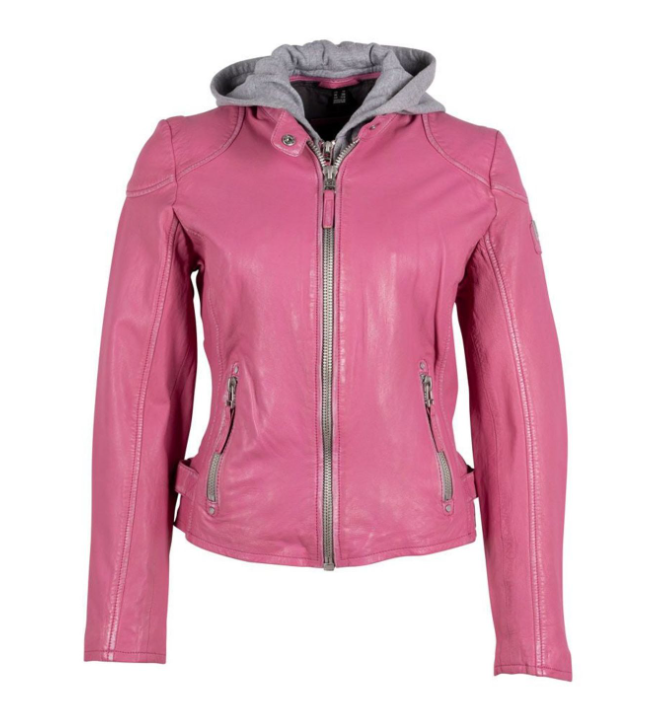 Mauritius Pink Finja Leather Jacket