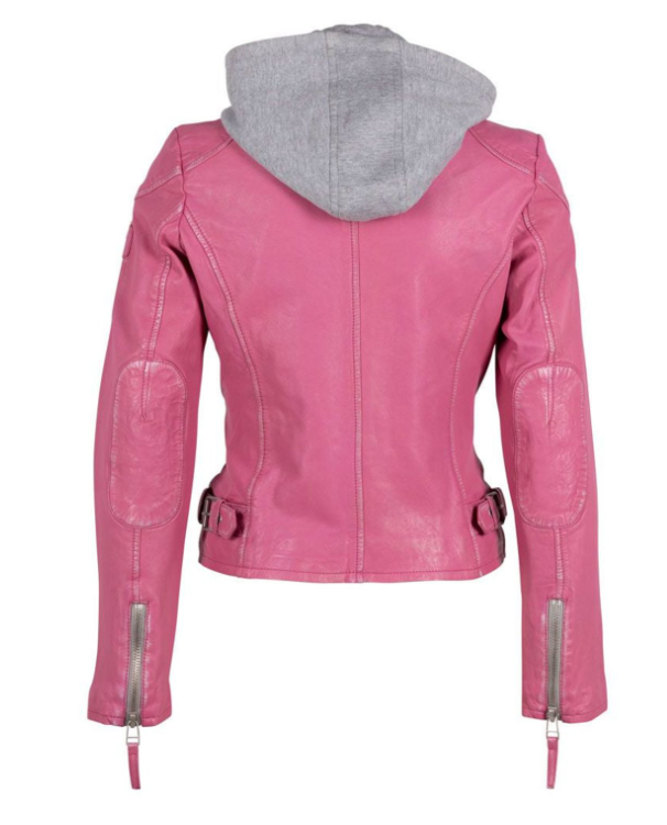 Mauritius Pink Finja Leather Jacket