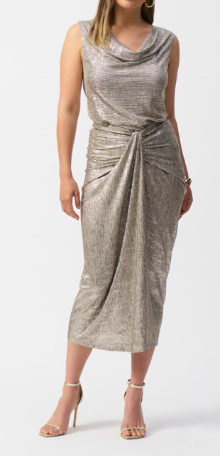 Foiled Melange Knit Sleeveless Top