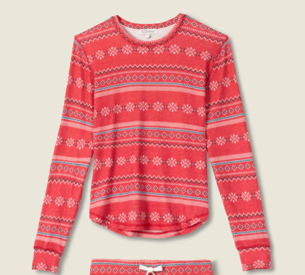 Red Snowflake Kisses Top