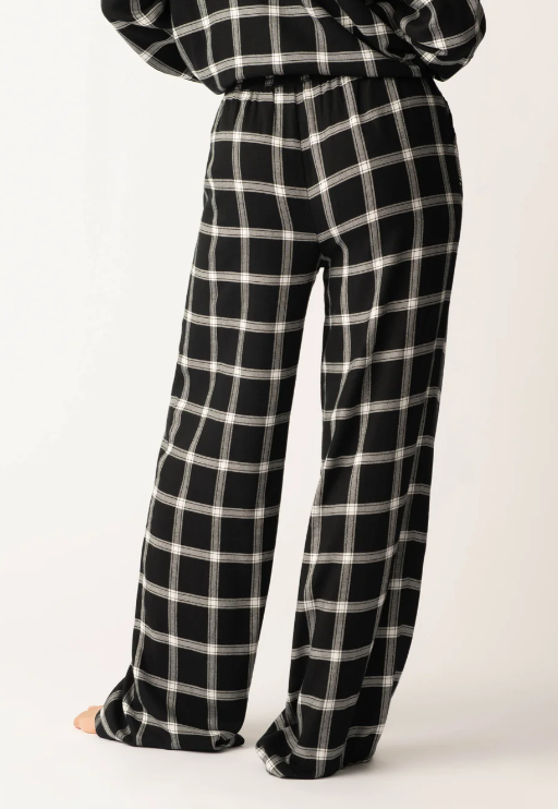 Cozy and Chic Black Flannel Bottoms