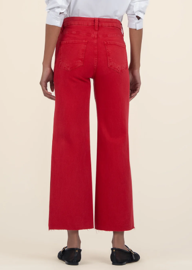 Meg Cherry High Rise Wide Leg Jeans