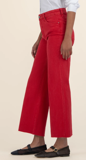 Meg Cherry High Rise Wide Leg Jeans