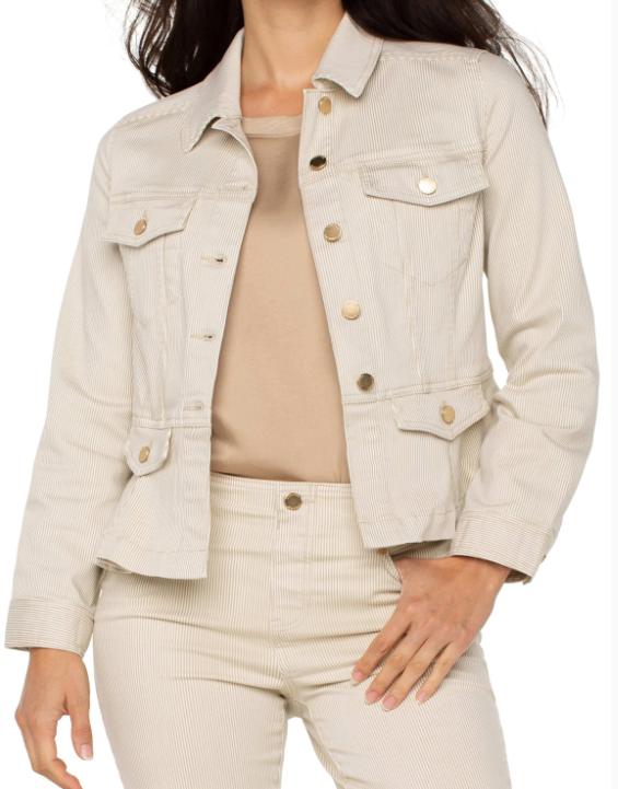 Peplum Striped Jacket