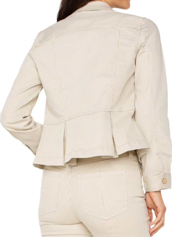 Peplum Striped Jacket