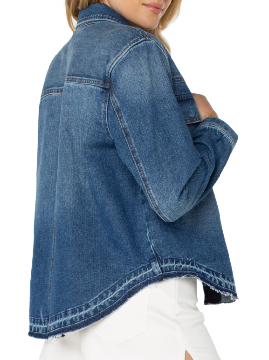 Denim Split Back Shirt Jacket