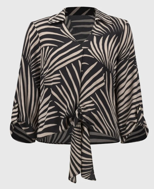 Gauze Tropical Print Top