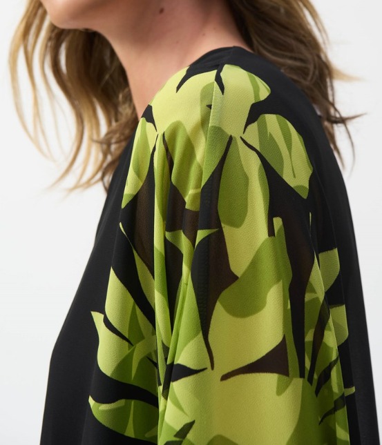 Silky Knit Floral Poncho