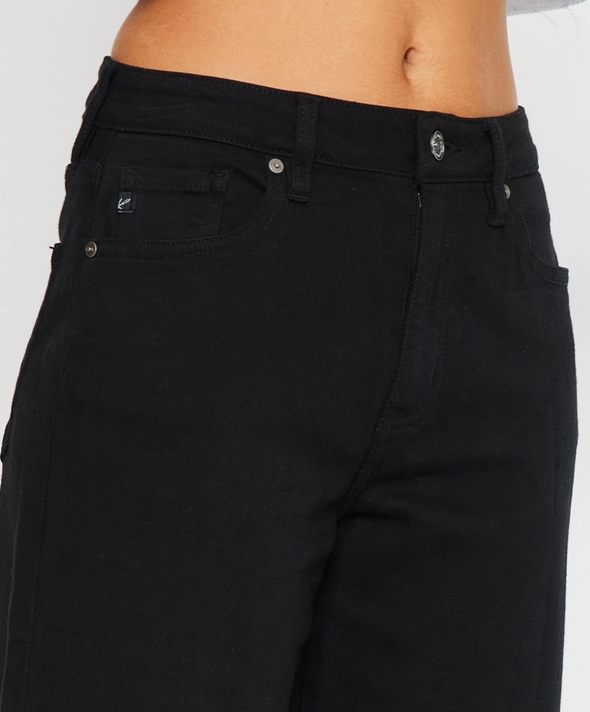 Black Wide Leg Cropped Jeans