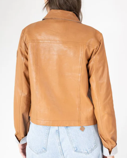 Lefei Crop Leather Jacket