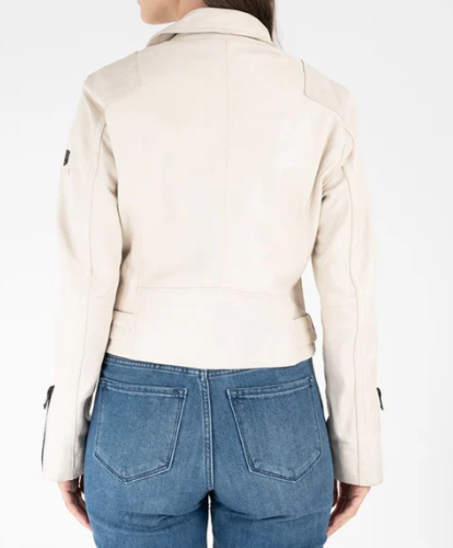 Bita RF Leather Jacket Off White