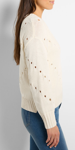 Pointelle Cord Sweater