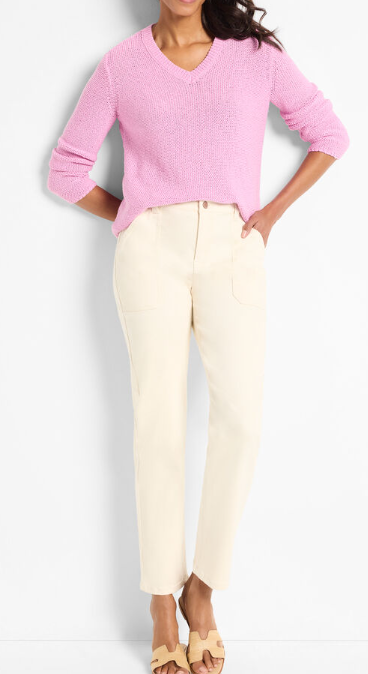 Pink Crimpy Cord Sweater