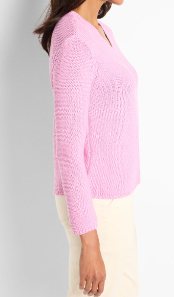 Pink Crimpy Cord Sweater