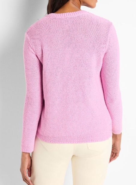 Pink Crimpy Cord Sweater