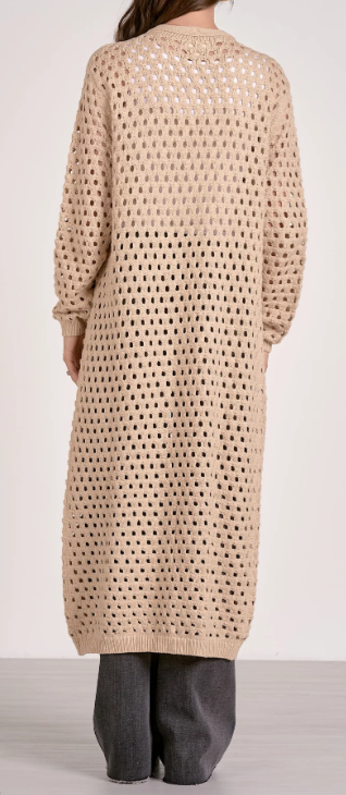 Elan Duster Cardigan - Sand