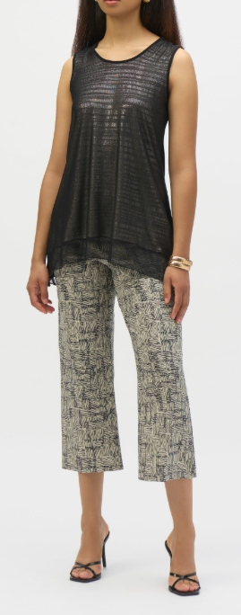Sleeveless Foiled Tunic Top