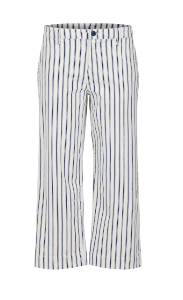 Striped Wide Leg Crop Jeans