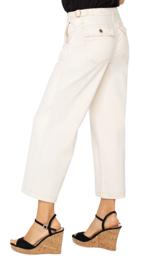 Cropped Wide Leg Utility Pant