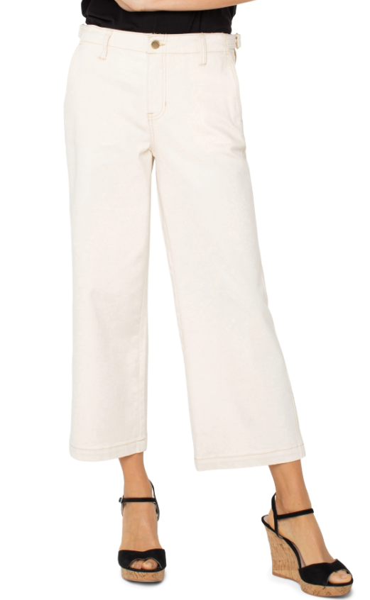Cropped Wide Leg Utility Pant