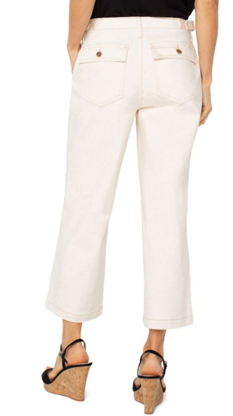 Cropped Wide Leg Utility Pant