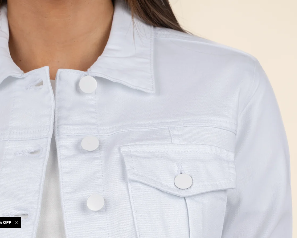 Kara White Denim Jacket