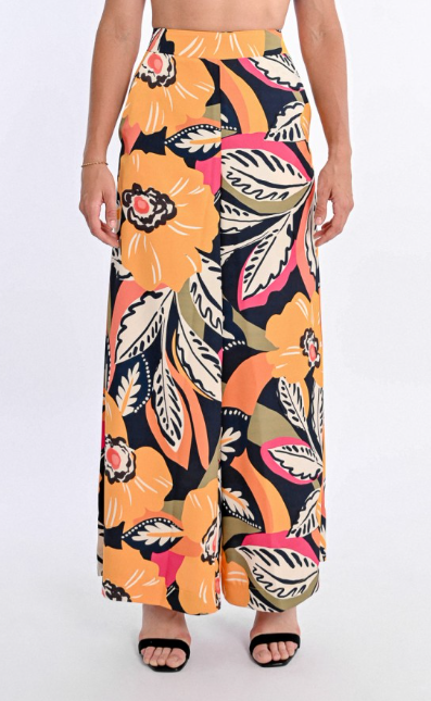Floral Print Wide Leg Pant