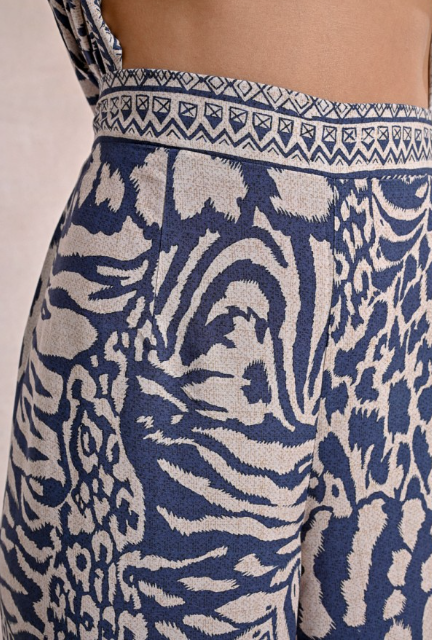 Zebra Print Wide Leg Pant