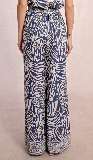 Zebra Print Wide Leg Pant