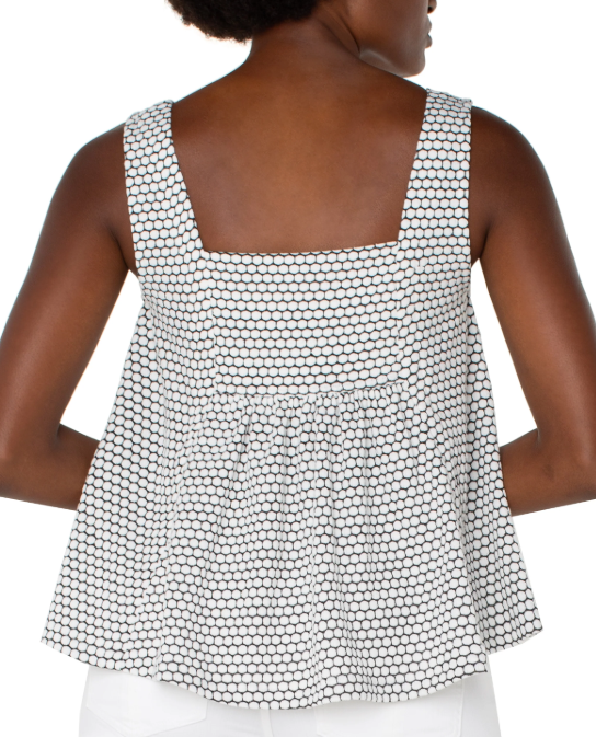 Geometric Print Square Neck Tank