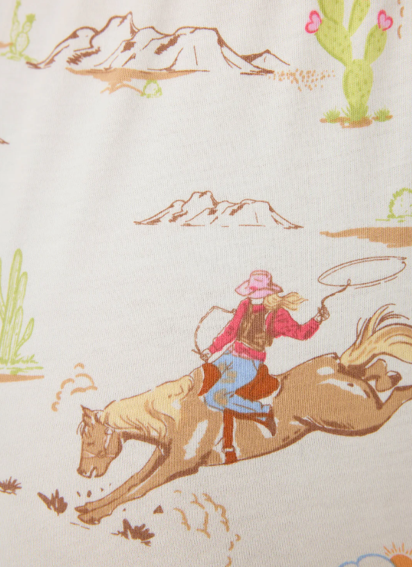 Western Print Pajama Shorts