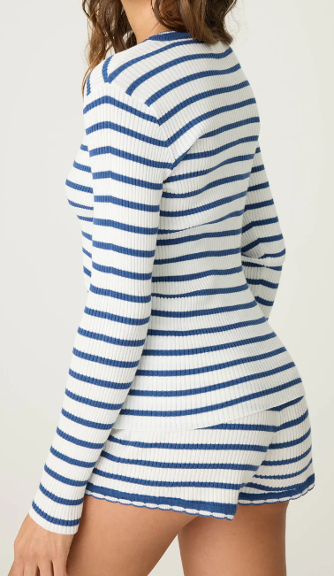 Ribbed Long Sleeve Henley