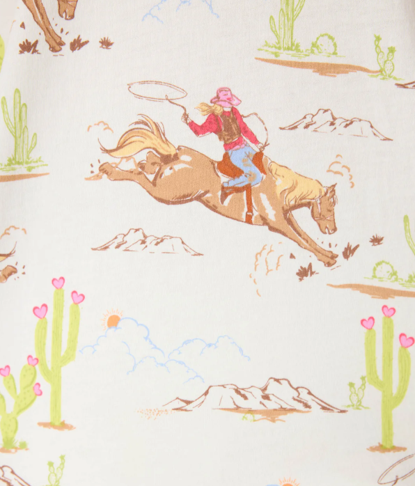 Western Print Racerback Tank