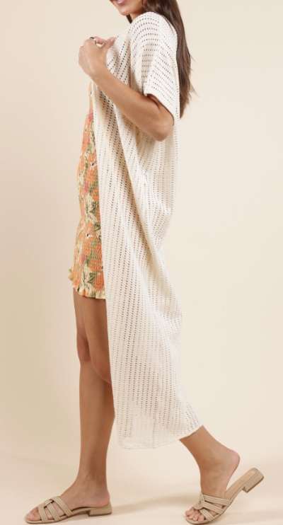 Short Sleeve Duster Cardigan