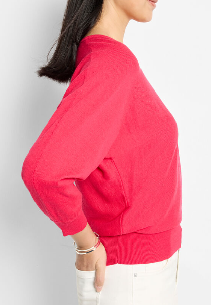 V-Neck Pure Cotton Sweater