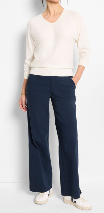 V-Neck Pure Cotton Sweater