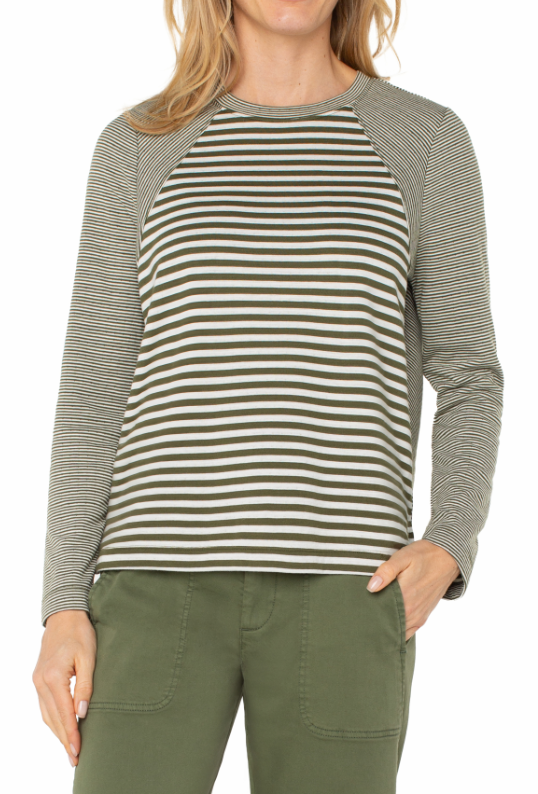 Striped Long Sleeve Crew Neck