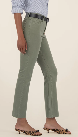 Kelsey High Rise Ankle Flare - Sage Green
