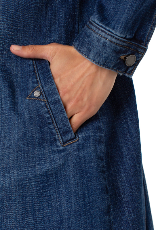 Long Denim Trucker Jacket