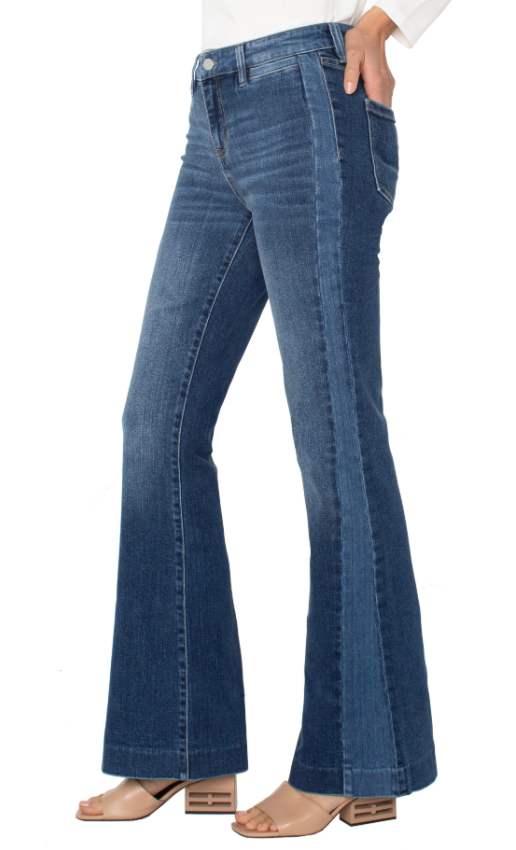 Hanna Flare Jeans with Blocking Detail