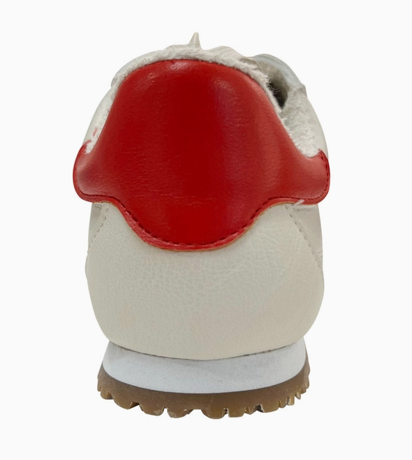 Madrid Sneaker in Beige and Red