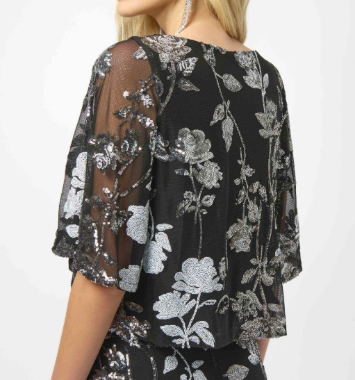 Sequin Embroidered Floral Top