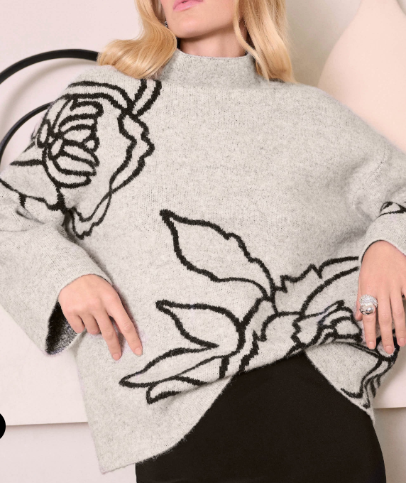 Sweater Knit Flora Pullover