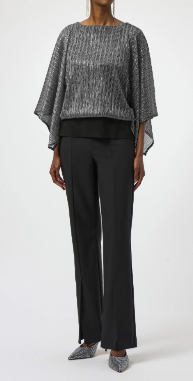 Sequin Pleated Knit Top
