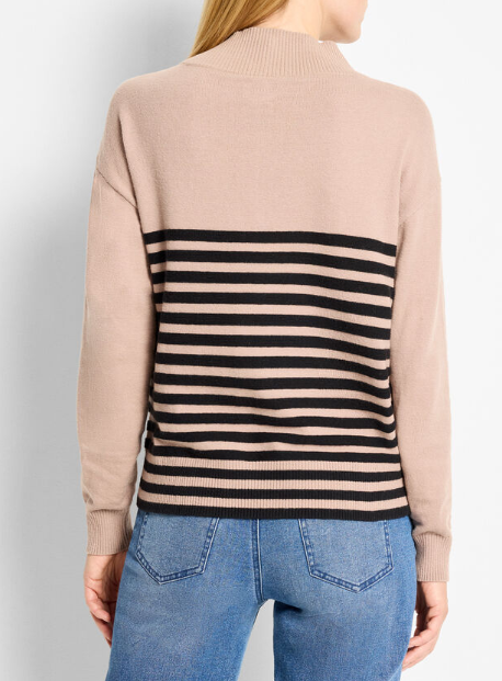 Zip Neck Saddle Sweater