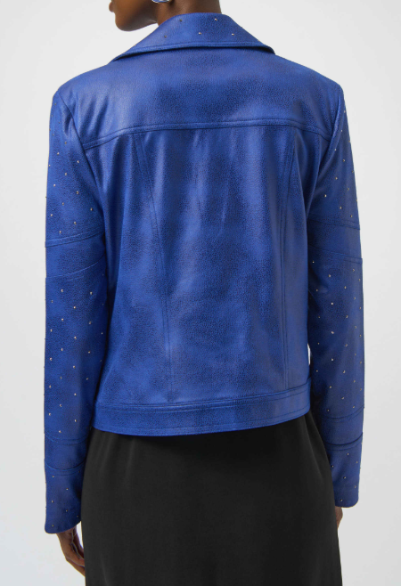 Foiled Faux Suede Moto Jacket